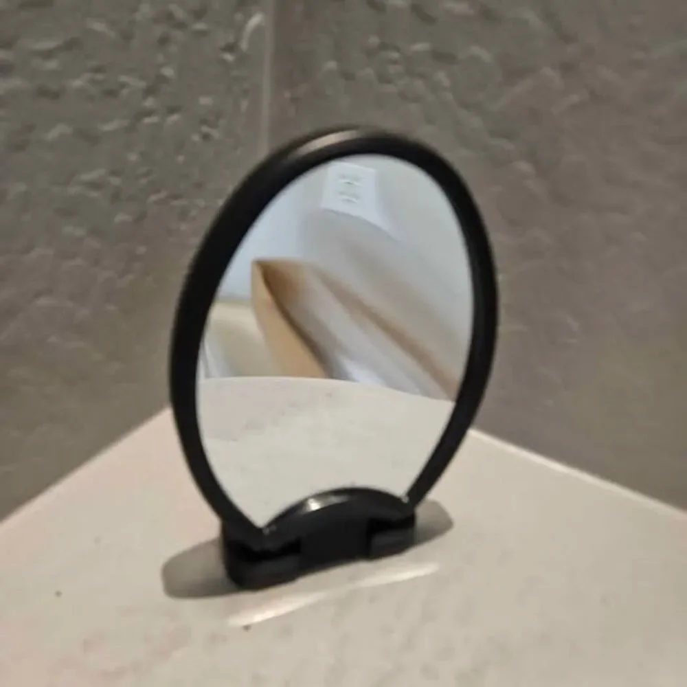 Black Foldable Handheld Tabletop Mirror